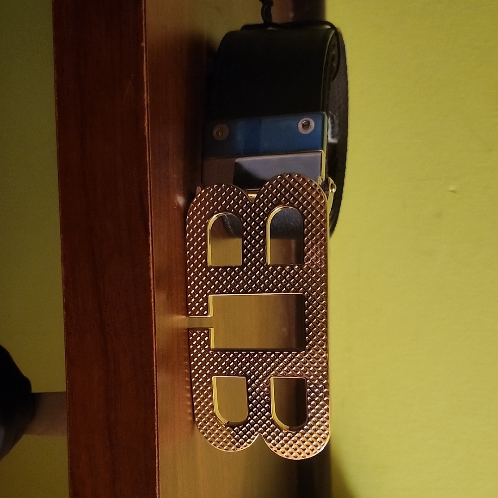 Bally 30" Belt With 1851 In Red One Side And Black On The Other.